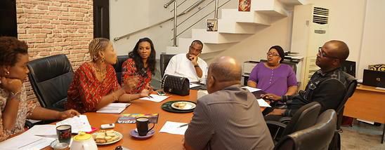 Members of the Nigeria Oscar Selection Committee that include Chineze Anyaene, Kene Mkparu, Mildred Okwo, Charles Novia and Shuaibu Husseni.