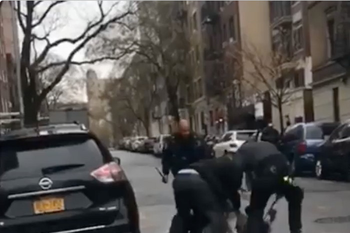 Video shows Police officers beating men on Manhattan street in wild melee
