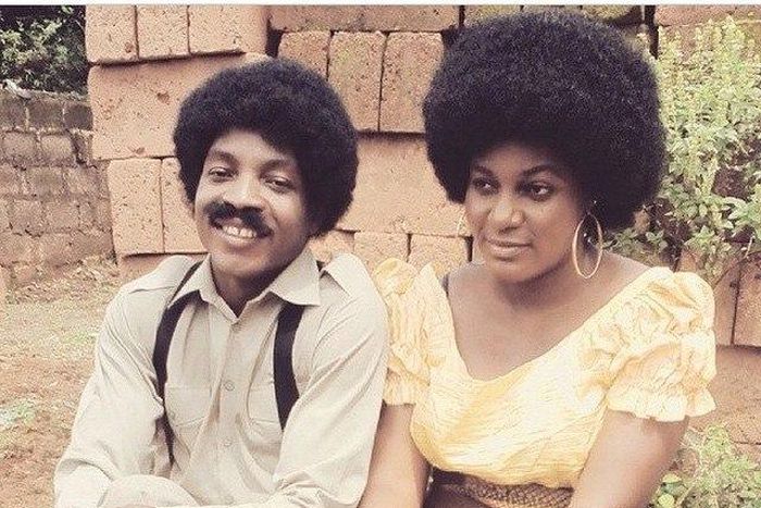 Queen Nwokoye on a movie set.