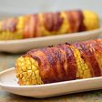Corn with bacon wrapped round it.