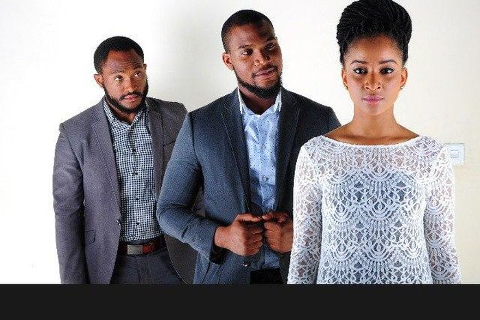 Blossom Chukwujekwu, Kunle Rhemmy and Adesua Etomi in photo shoot for 'Falling'