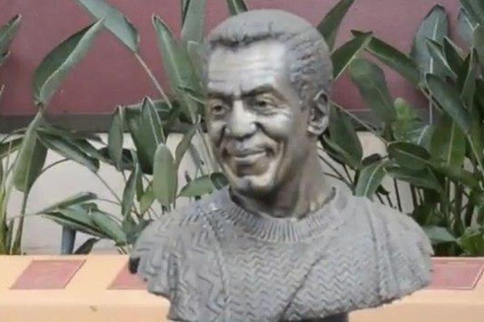 Bill Cosby's bust at the Hall of Fame Plaza in Hollywood