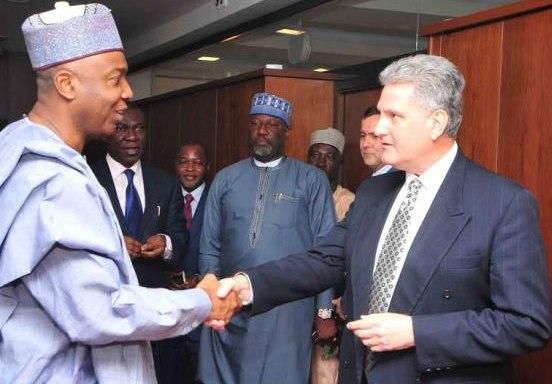 British High Commissioner to Nigeria, Andrew Pocock visits Senate President, Bukola Saraki on June 12, 2015