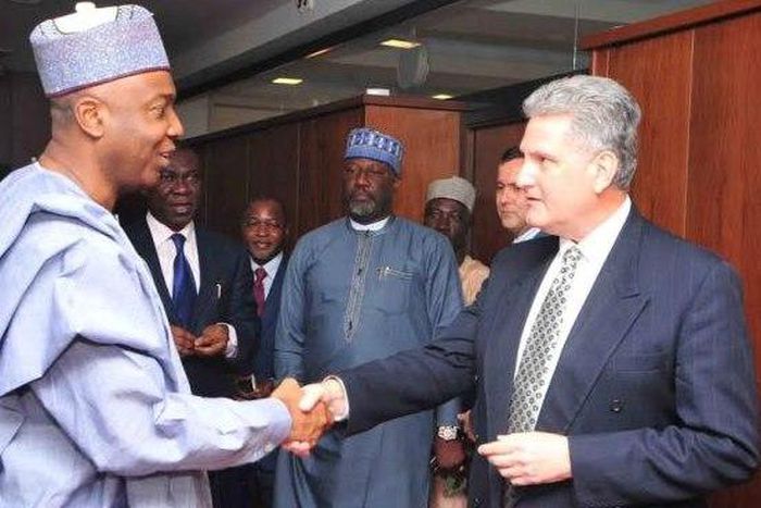 British High Commissioner to Nigeria, Andrew Pocock visits Senate President, Bukola Saraki on June 12, 2015