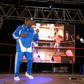 Obasanjo showing his boxing capabilities with Bovi