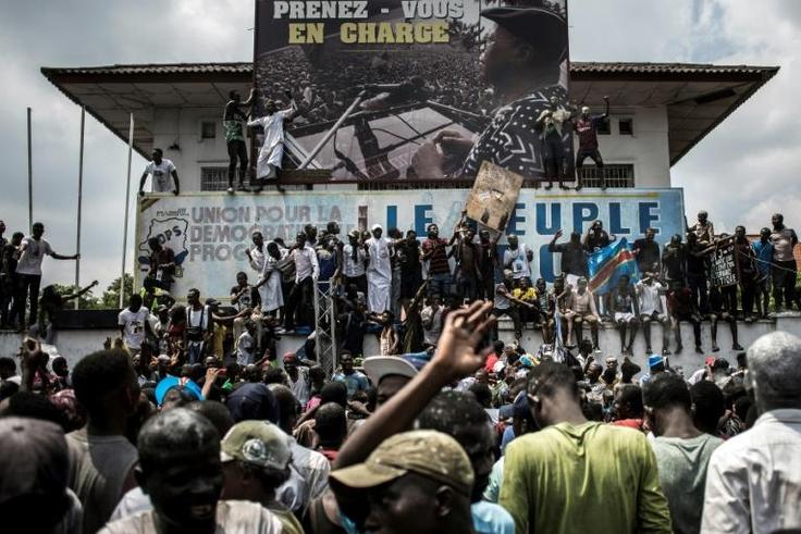Supporters of Felix Tshisekedi, who was named provisional winner of Democratic Republic of Congo's presidential election, celebrate in the capital Kinshasa
