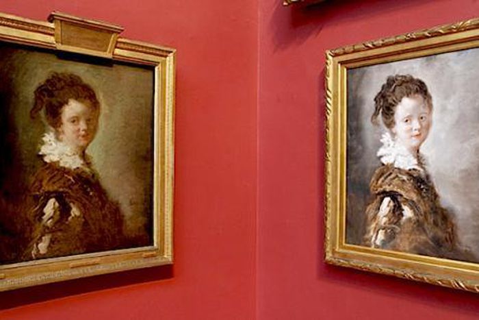 Original and Replica painting now hanging side by side in Dulwich Gallery