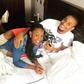 Ebube Nwagbo and Alex Ekubo on set of 'Not Enough'