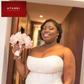 Sexy wedding, reception gown for chubby & busty brides