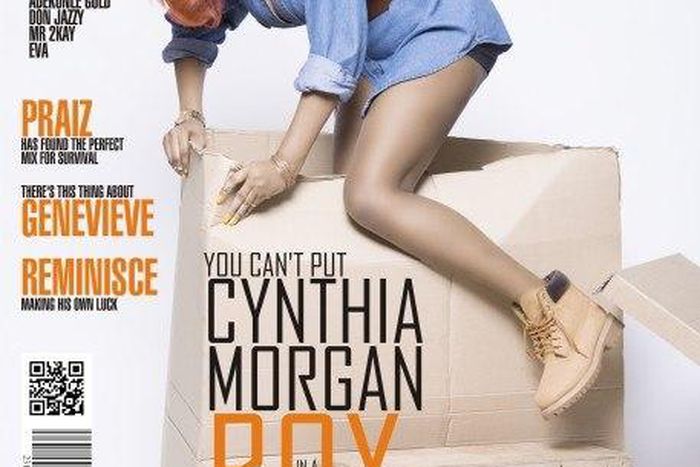 Cynthia Morgan covers 'MyStreet' in a denim shirt dress