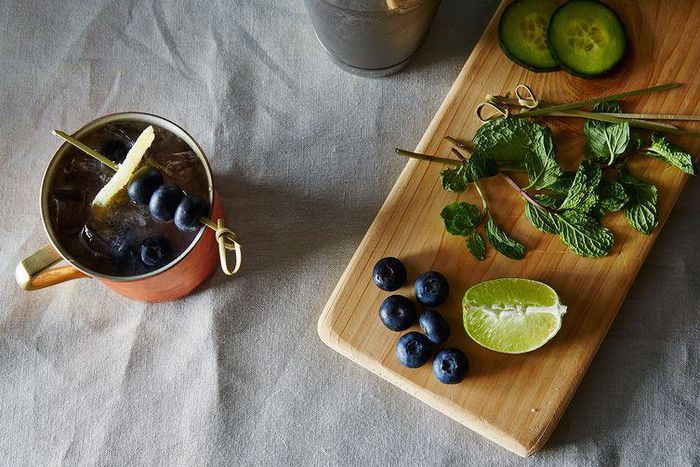 cucumber blueberry cocktail