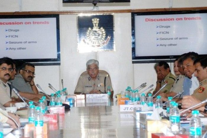 Leaders of the Indian Police Force announcing the new CVR app.