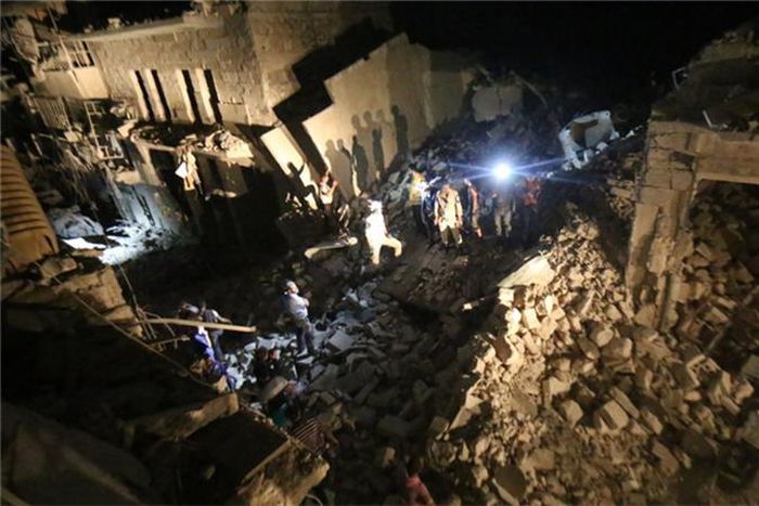 Activists said the children who died in the strike on the residential district of Karam al-Beik were all under 10