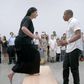 Marina Abramovic and Jay Z on the set of Piccaso Baby