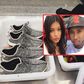 Kylie Jenner and Tyga sport matching Yeezky Boost footwear at LA Airport