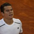 Canada's Milos Raonic reacts after losing a point to Britain's Andy Murray during their quarterfinal match at the Madrid Open tennis tournament in Madrid, Spain, May 8, 2015. REUTERS/Sergio Perez