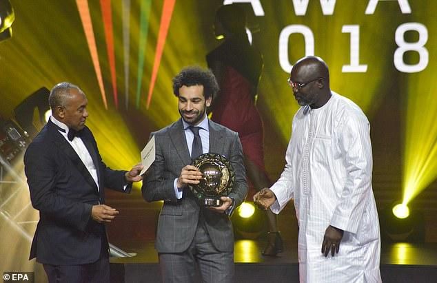 Ahmad Ahmad, Mohammed Salah and George Weah