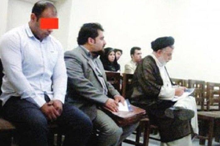 Hammed (left) set for his punishment