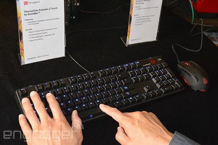 The new Synaptics keyboard being tested.