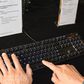 The new Synaptics keyboard being tested.