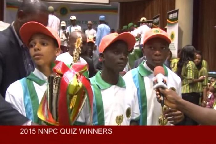 Winners of the Nigerian National Petroleum Corporation (NNPC) Annual Science Quiz competition