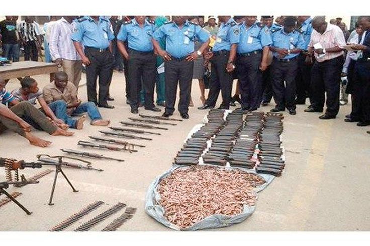 A cache of ammunitions recovered form armed robbers (Illustration). 