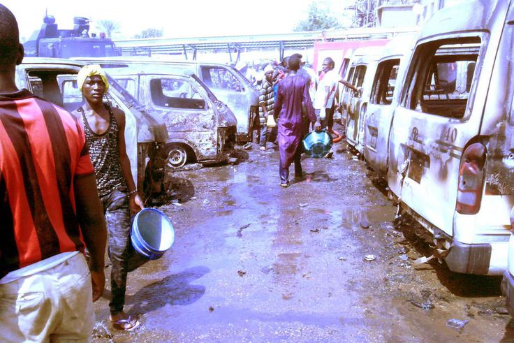 Scene of the Gombe motor park bomb blast