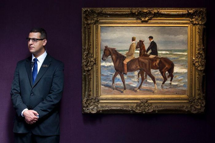 Two Riders on a Beach' by German artist Max Liebermann, painted in 1901