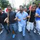 Greek protesters last week on a march against austerity measures.