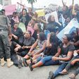 Women members of the APC in Rivers state, protesting against the March 28 Presidential and National Assembly elections in Port Harcourt.