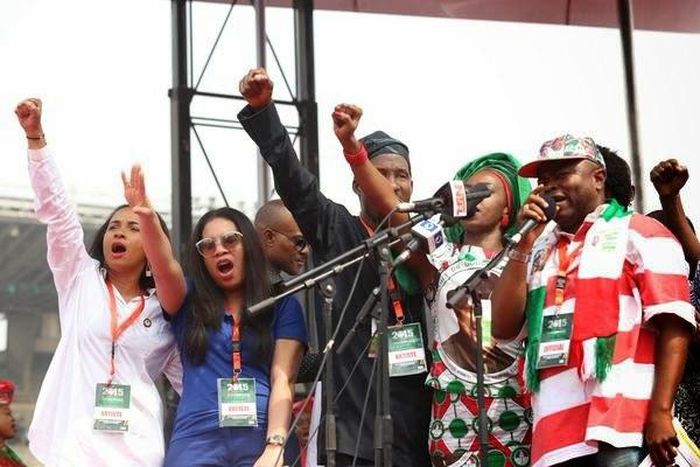 Nollywood actors at Goodluck's  campaign flag-off