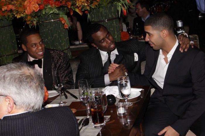 Jay Z, Diddy and Drake at an event