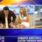 The News anchor, John Brown standing up