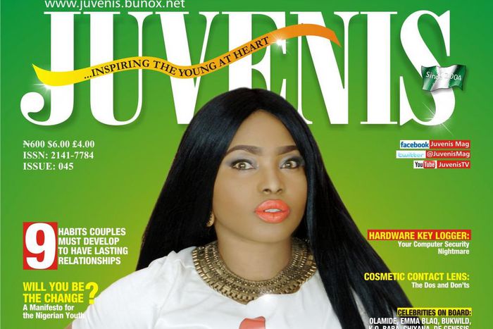 Halima Abubakar covers Juvenis Magazine