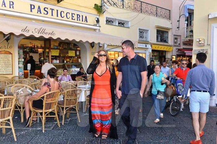 Mariah Carey and James Douglas Packer in Italy recently