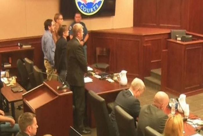 Father of Colorado movie gunman pleads with jury for his life