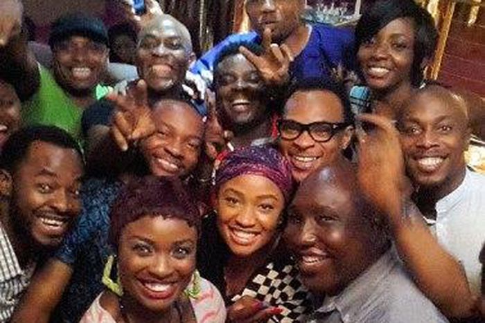 CELEBRITIES TAKE A SELFIE AT AMMA AWARDS 2014