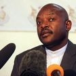 Burundian President Pierre Nkurunziza speaks to the media after he registered to run for a third five-year term in office, in the capital Bujumbura, May 8, 2015.