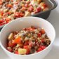 Red pepper and lentil bake