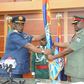 Former Chief of Defence Staff, Air Chief Marshall Alex Badeh hands over to successor, Major General Abayomi Gabriel Olonishakin on July 21, 2015.