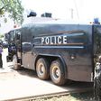 A Nigerian Police Force armored tank