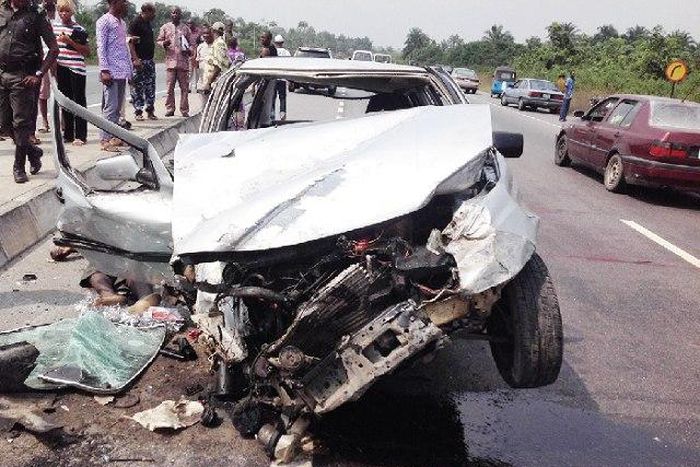 The accident scene where two siblings were killed.