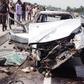 The accident scene where two siblings were killed.
