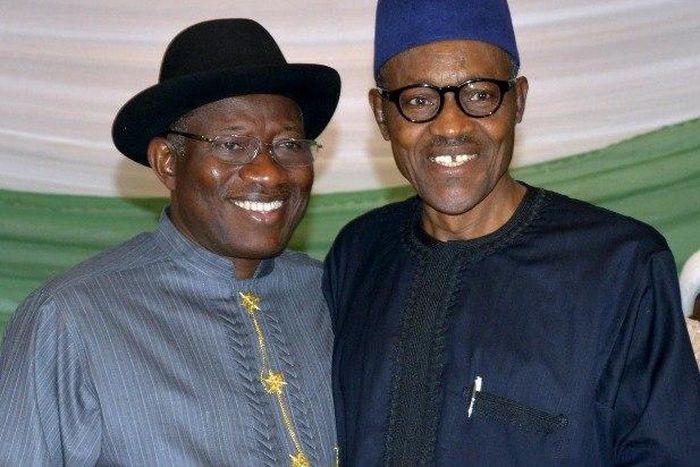 Former President, Goodluck Jonathan and President Muhammadu Buhari