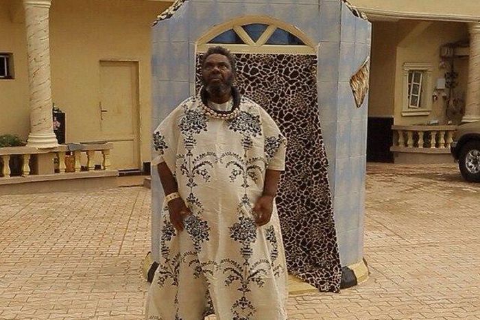 Pete Edochie on set of 'The Forbidden Land'