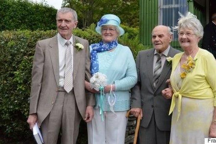 The couple with the bestman