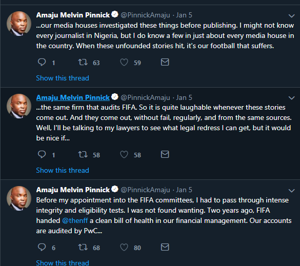 Amaju Pinnick's tweet