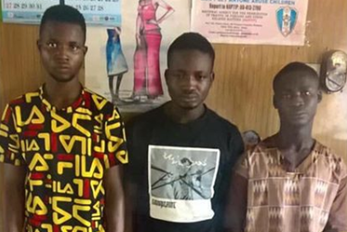 Three of the five suspects were arrested following a complain lodged by the victim