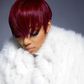 Monica Brown debuts red pixie cut
