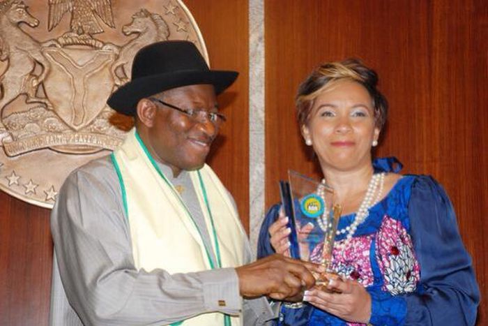 President Jonathan and Ibinabo Fiberesima Egbuka